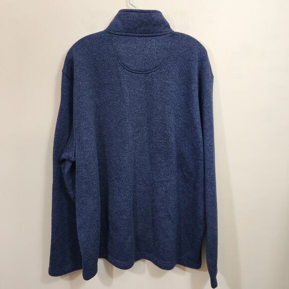 Izod 1/4 zip heather blue long sleeve fleece pullover sweatshirt Men's size XXL - Picture 3 of 7